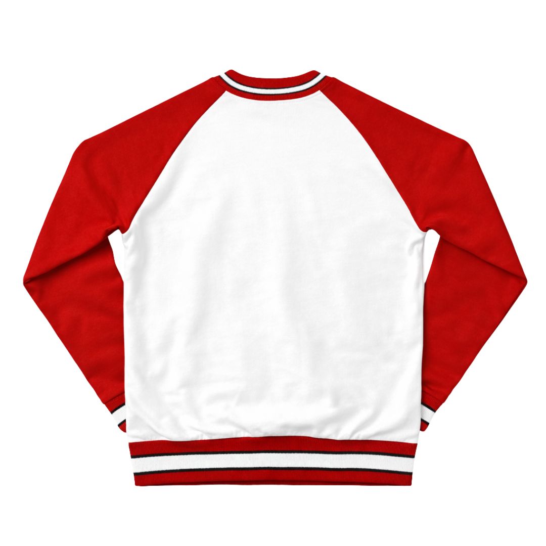 Kappa White/Red Crest Chenille Crewneck