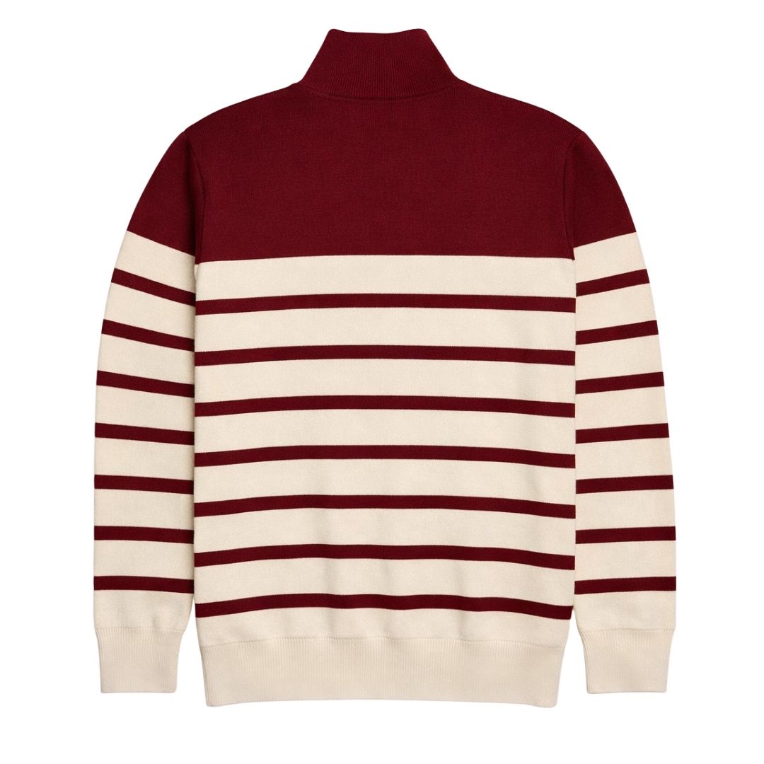 Kappa Alpha Psi Striped Quarter Zip Sweater