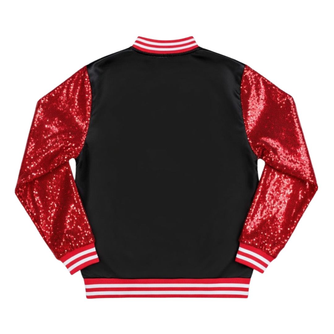 DST Satin Sequin Jacket Black