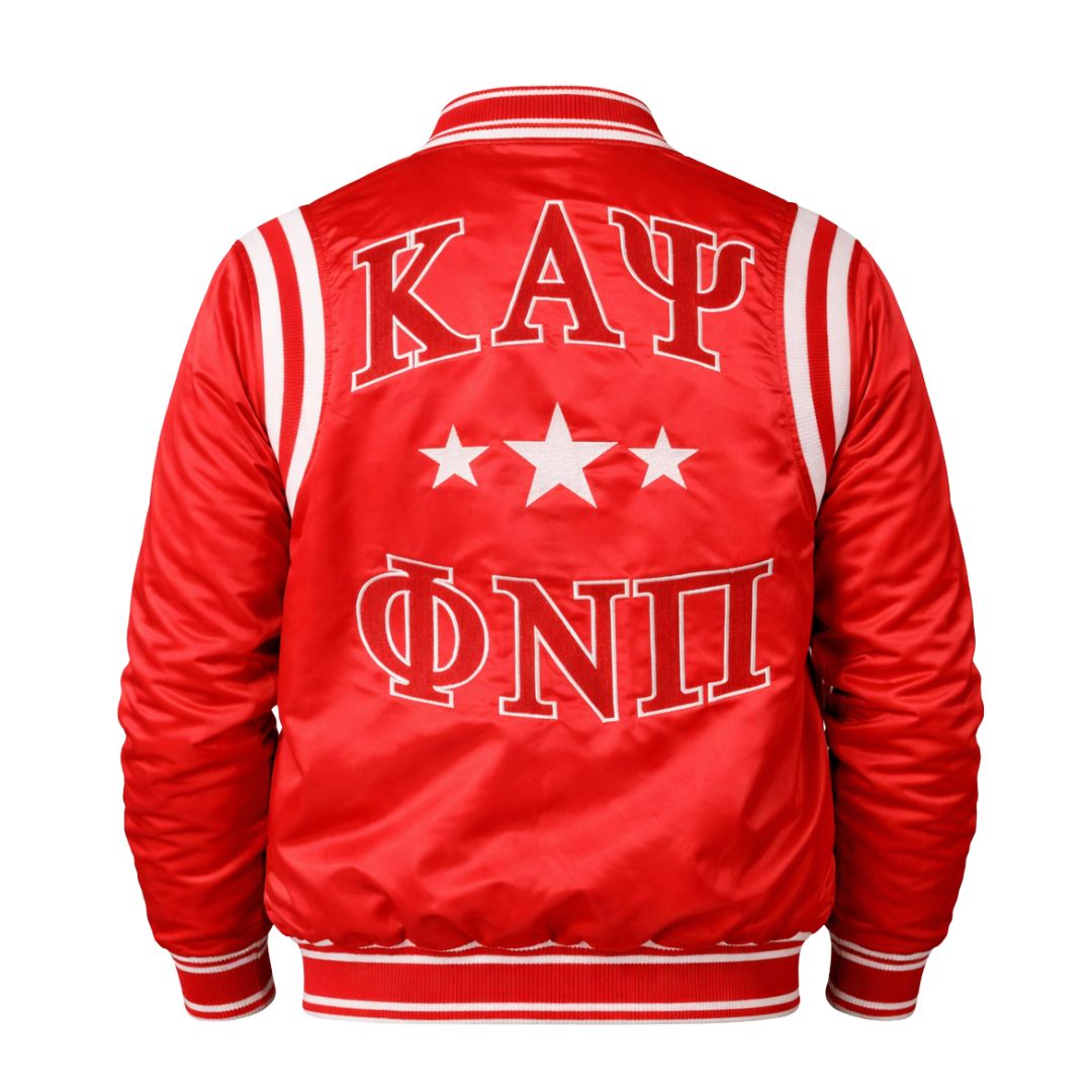 Kappa Alpha Psi Retro Satin Bomber Jacket
