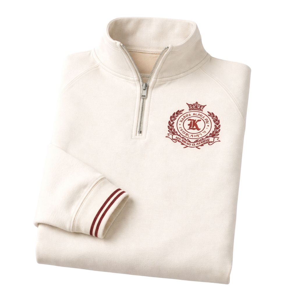 Kappa Alpha Psi All We Do Is Achieve 1/4 Zip Pullover (Cream)
