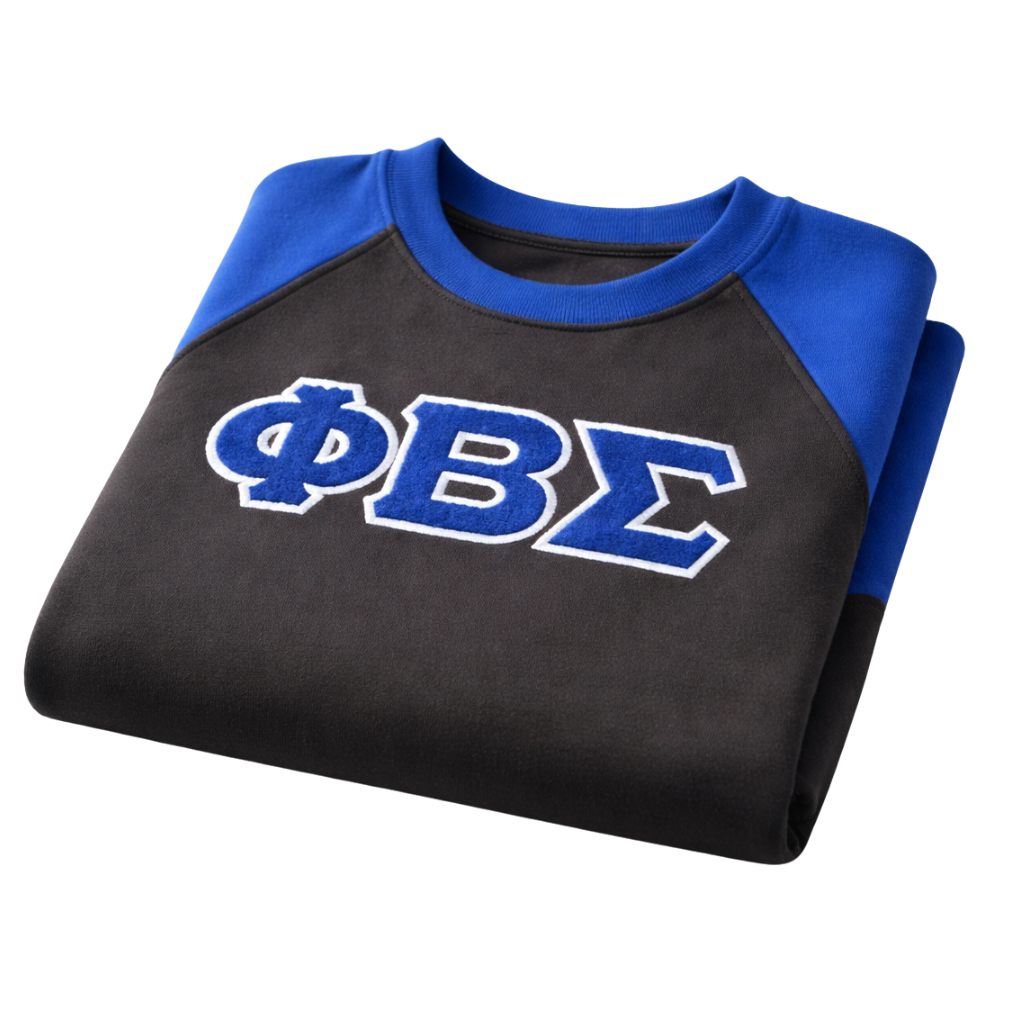 Blue/Black ΦΒΣ Chenille Sweatshirt
