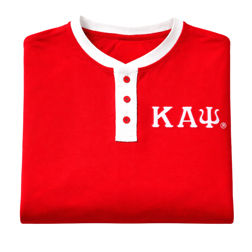 Kappa Red Premium Henley Shirt