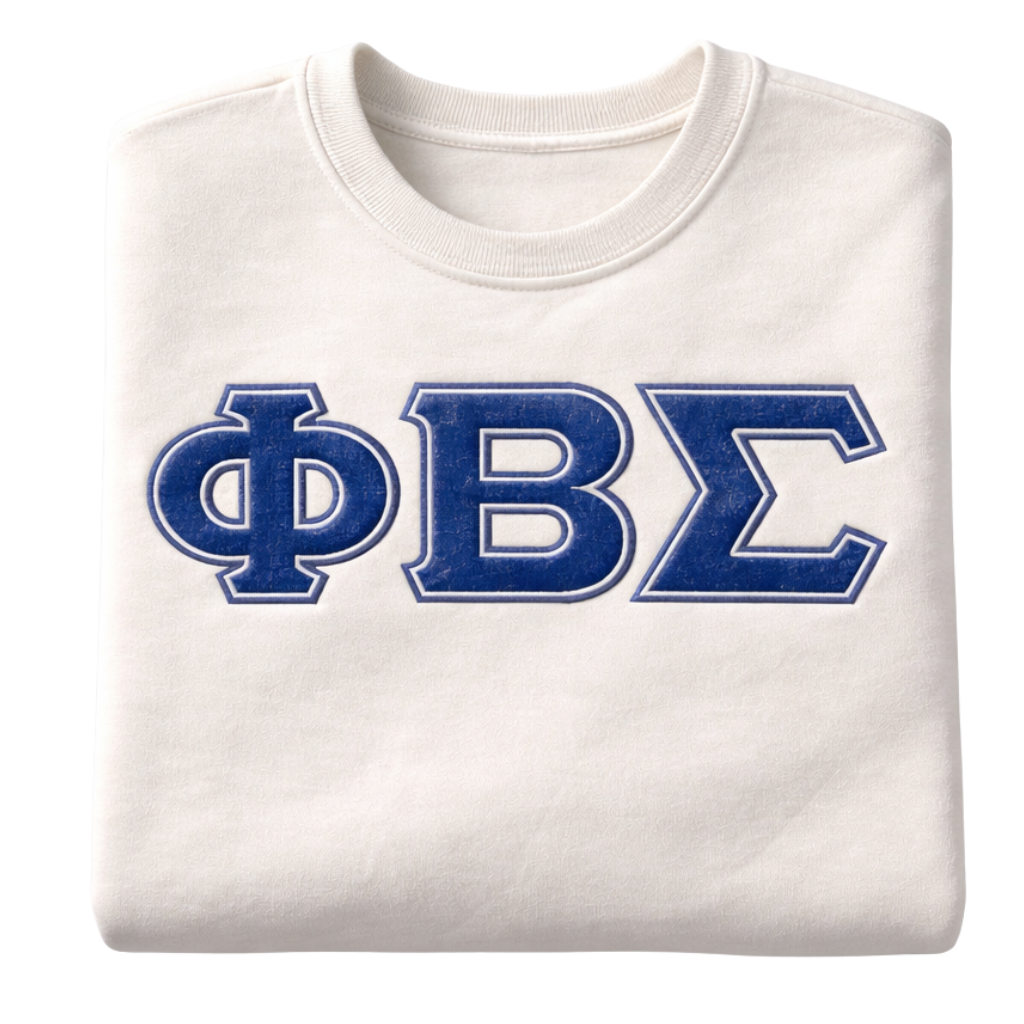 Phi Beta Sigma Nuetral Pocket Chenille Crewneck