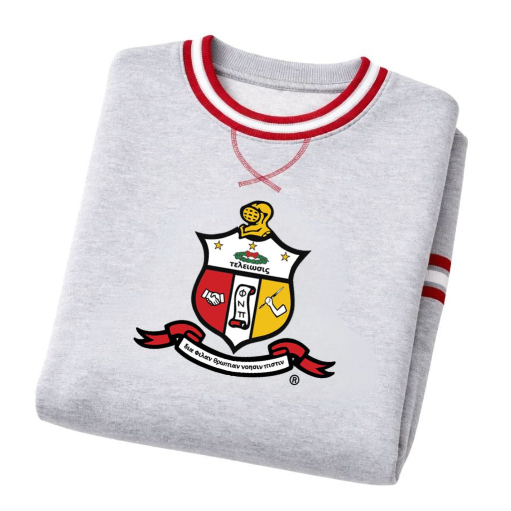 Kappa Heather Grey Crest Chenille Crewneck