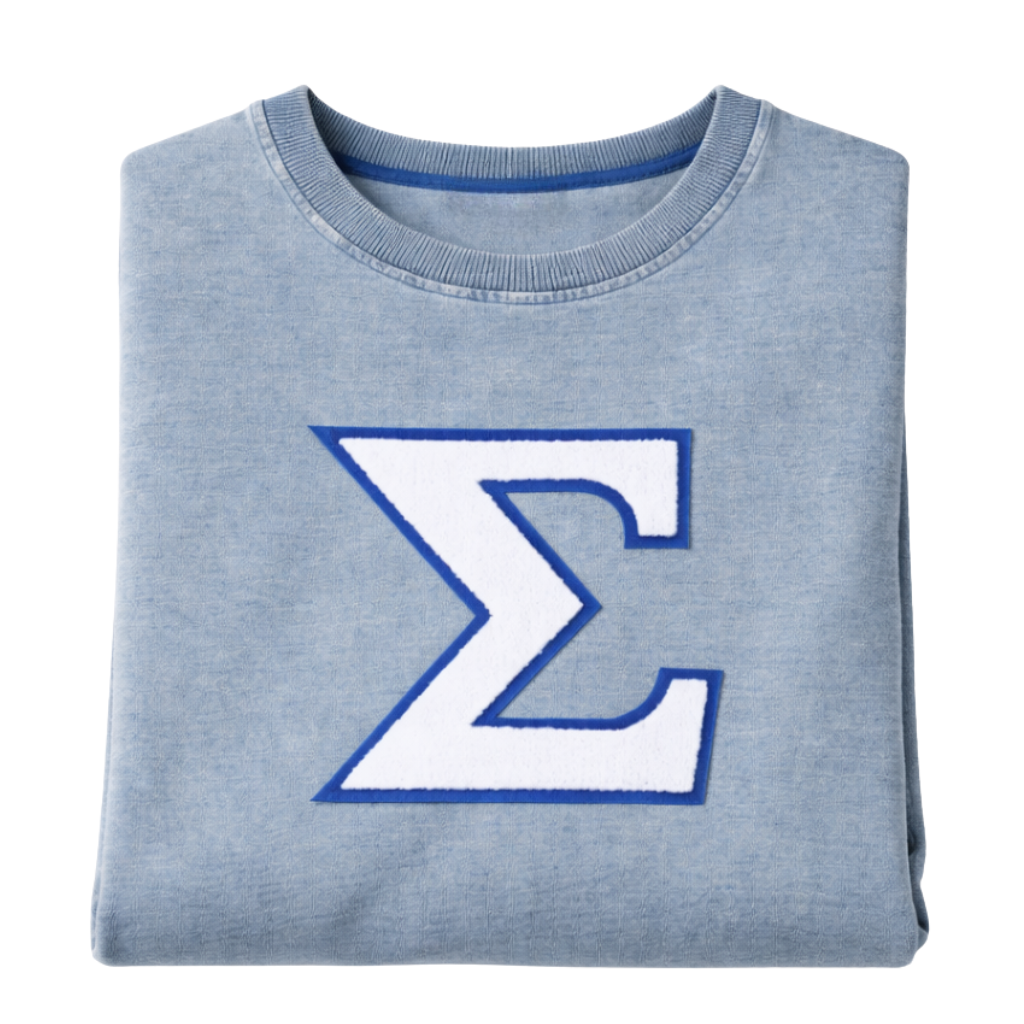 Sigma Denim Chenille Crewneck