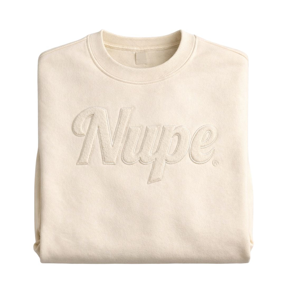 Solid Nupe Cream Chenille Sweatshirt
