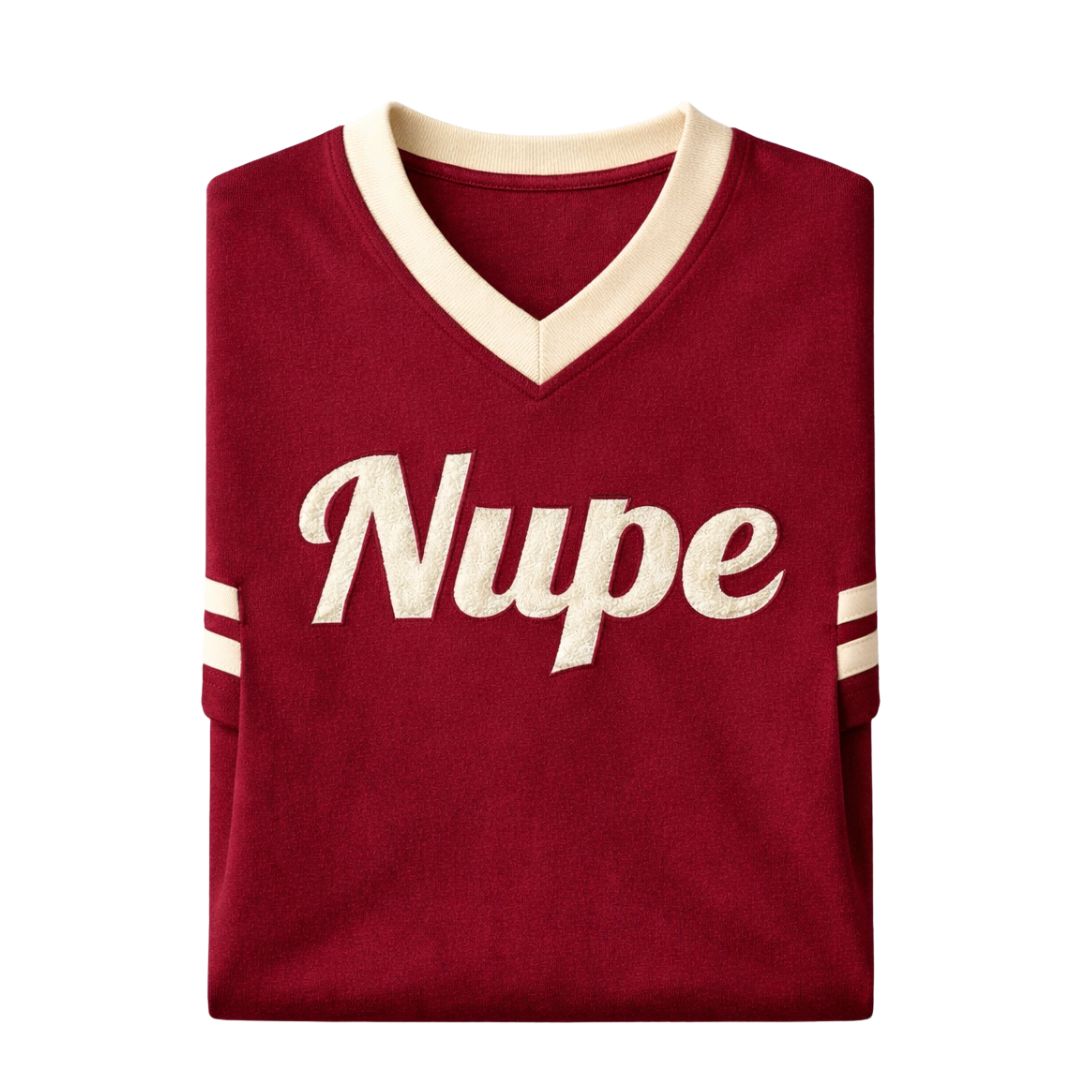 Nupe V-Neck Baseball Tee