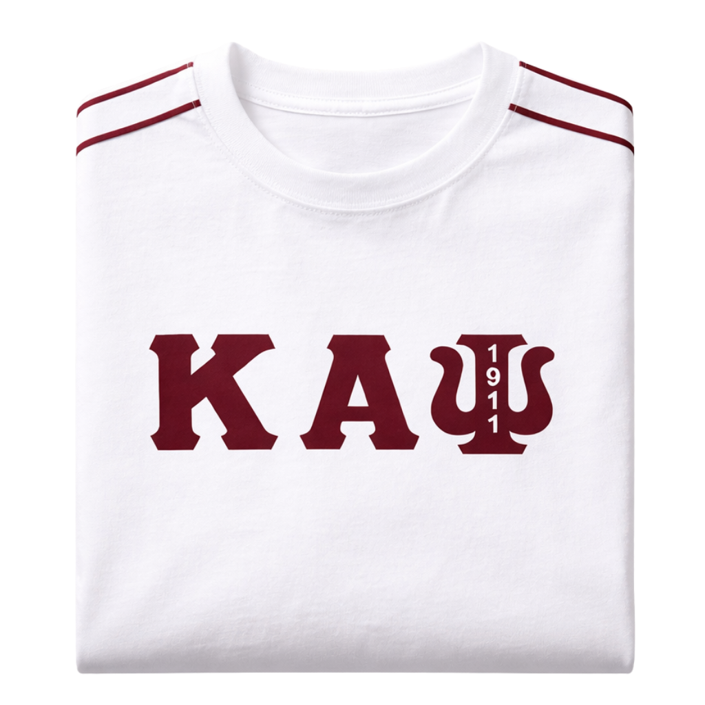 Kappa Alpha Psi Greek Letter 1911 Tee (White)