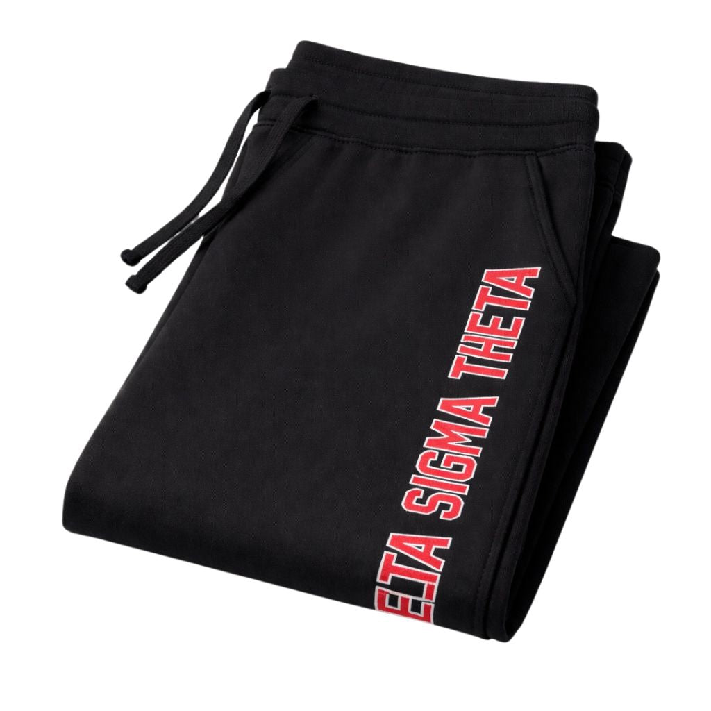 DST Sequins Patch Sweatpants Black