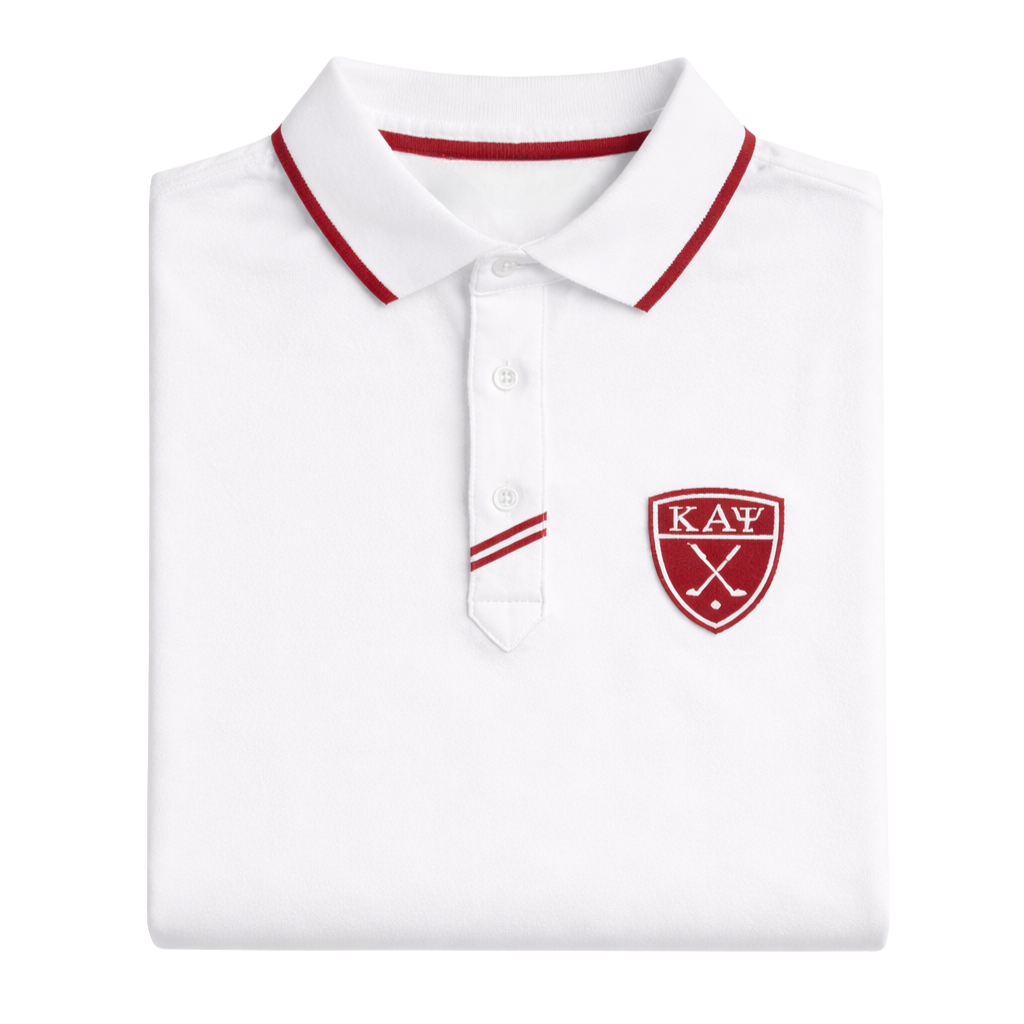 Kappa Alpha Psi Striped Placket Golf Polo