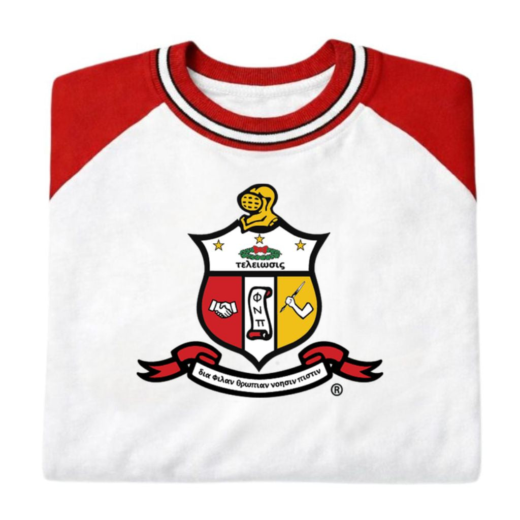 Kappa White/Red Crest Chenille Crewneck