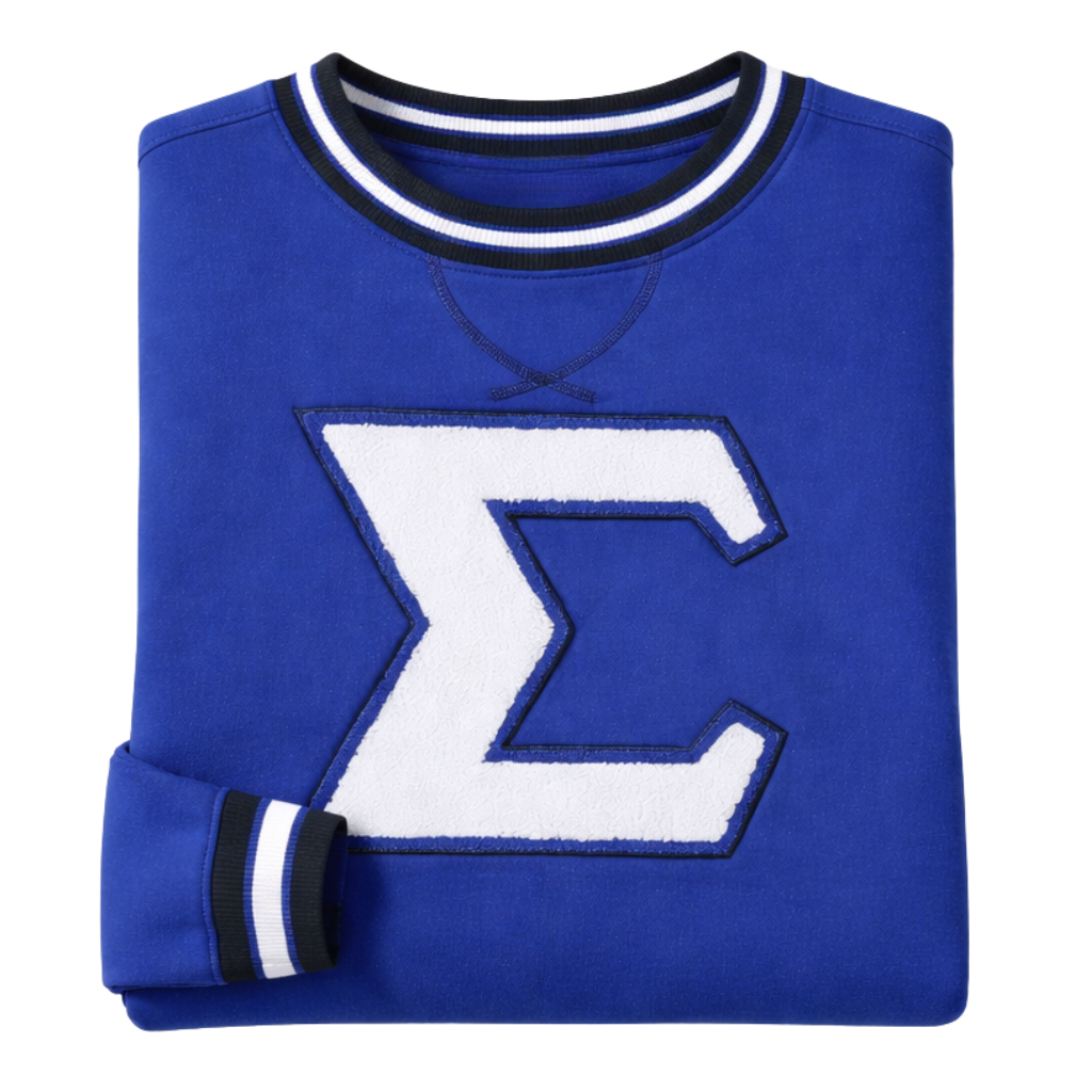 Phi Beta Sigma Blue "Sigma" Chenille Crewneck