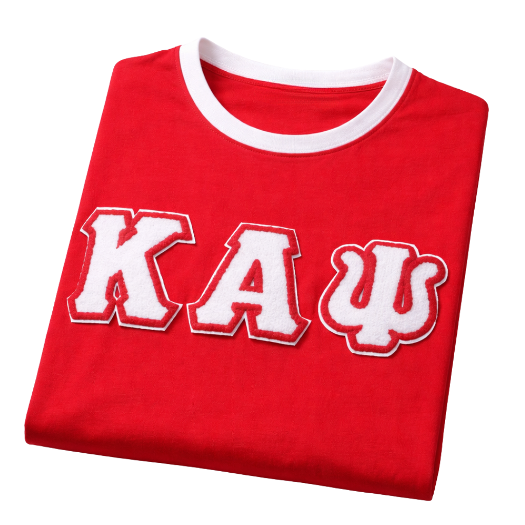 Kappa Red Chenille Letter Ringer Premium Shirt