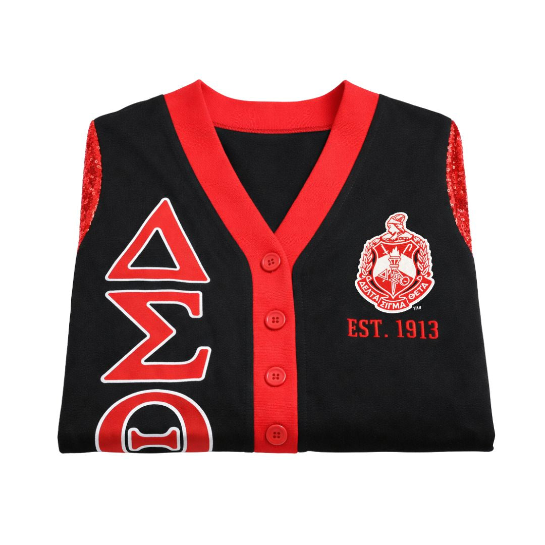 DST Sequin Cardigan Black