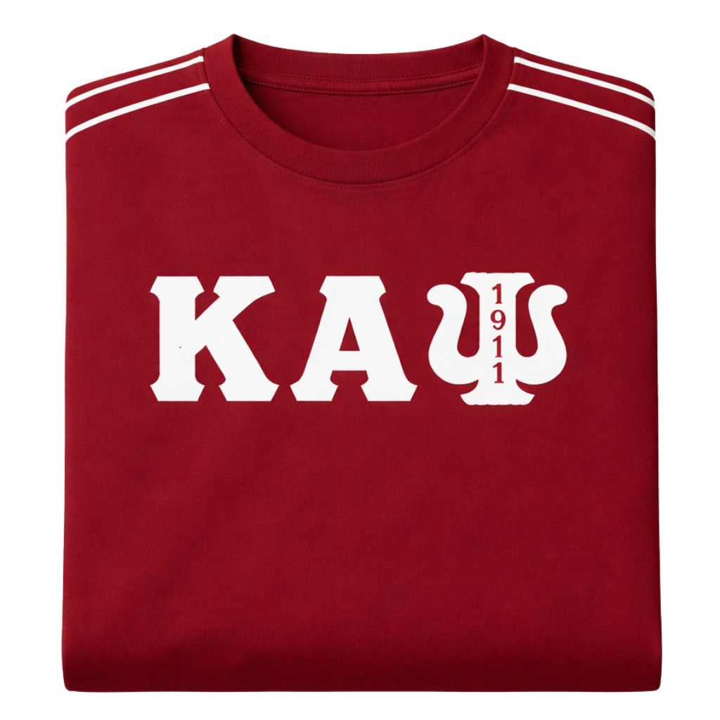 Kappa Alpha Psi Greek Letter 1911 Tee (Krimson)