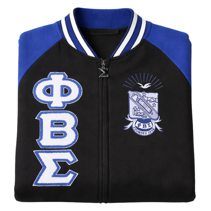 Phi Beta Sigma Black Varsity Fleece Jacket