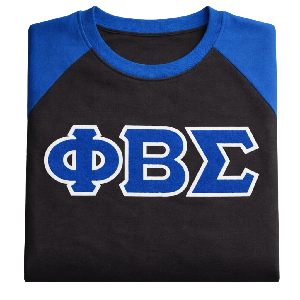 Blue/Black ΦΒΣ Raglan Chenille Tee